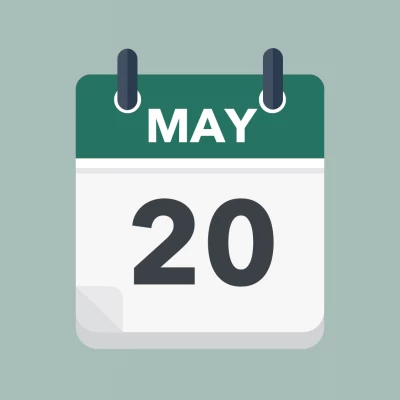Calendar icon showing 20th May